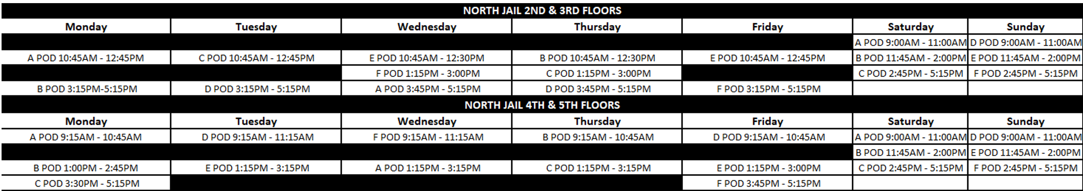 North Annex Schedule thumbnail